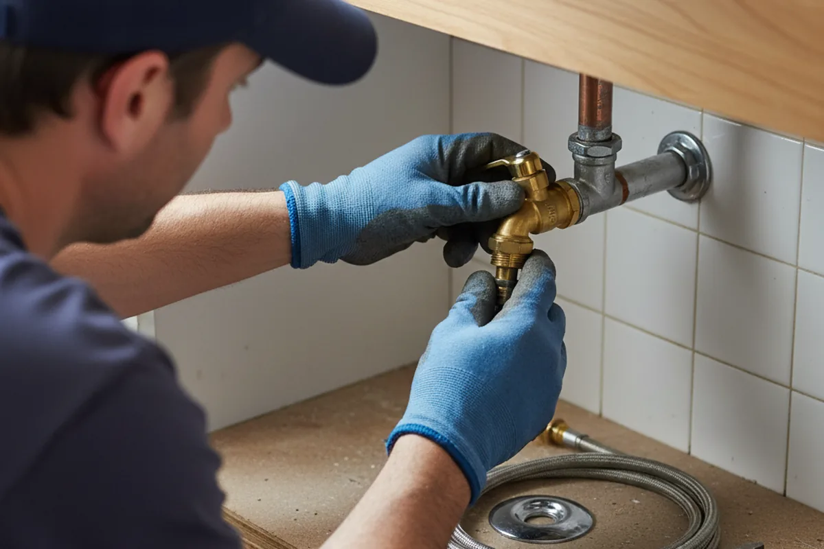 Shutoff valve and fitting work during Emergency Plumbing in Ingalls